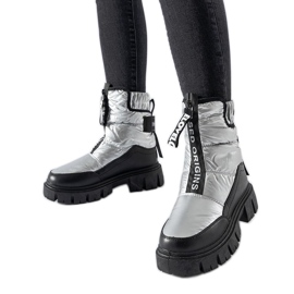 Isolierte Schneestiefel von Moorhead in Silber und Schwarz