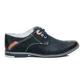 Lucca Dunkelblaue Lederschuhe