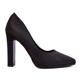 Schwarze Piatti-Pumps mit hohem Absatz