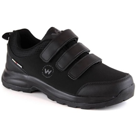 Vanhorn M WOL170 Softshell-Trekkingschuhe mit Klettverschluss schwarz