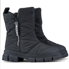 Schwarze High-Top-Schneestiefel für Damen