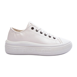 Isolierte niedrige Damen-Sneakers Weiß Big Star MM274029