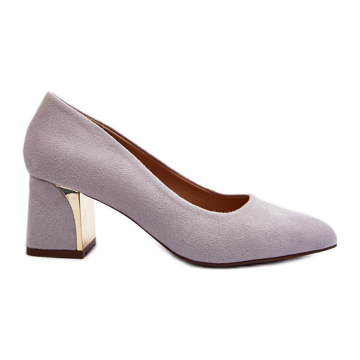 Graue Stelloria-Pumps mit hohem Absatz