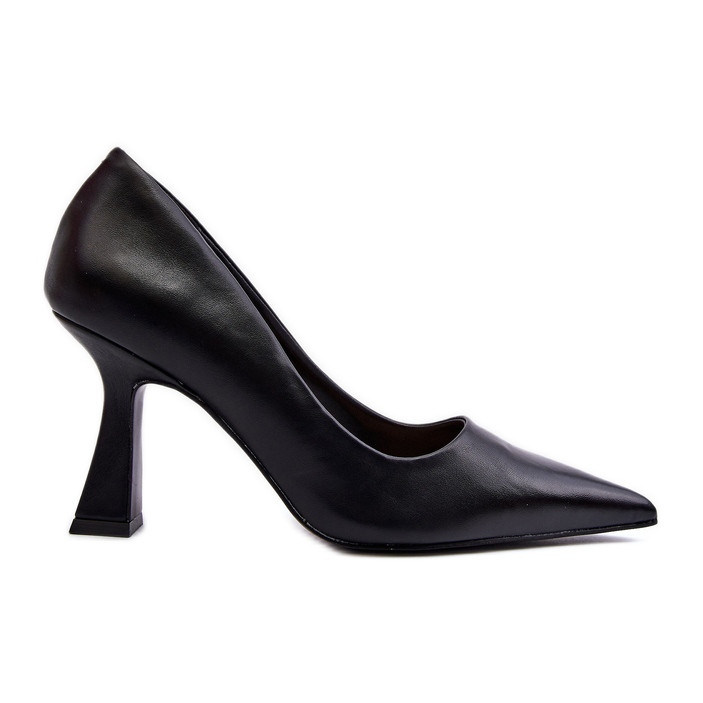 Klassische schwarze High Heels von Delimena mit spitzer Zehenpartie