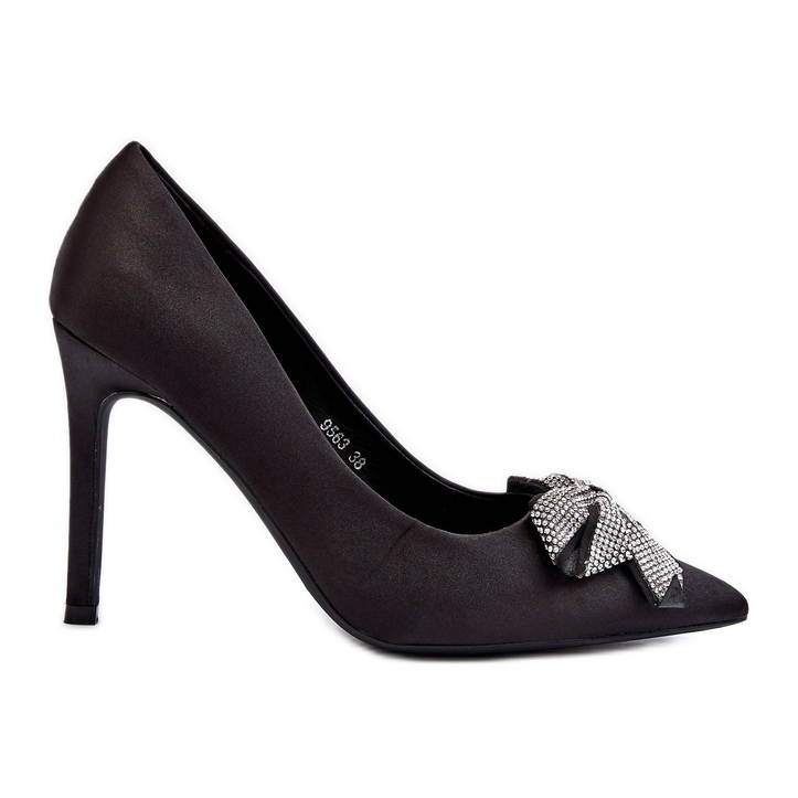 Schwarze Fairine High Heels mit Schleife