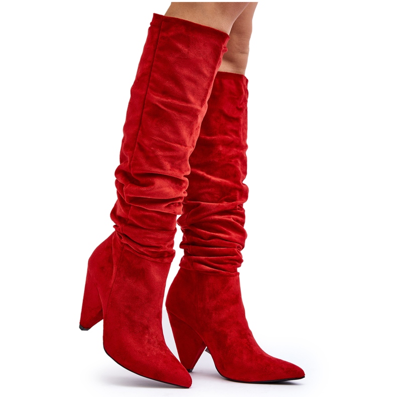 Damen-Wildlederstiefel Lu Boo Rot