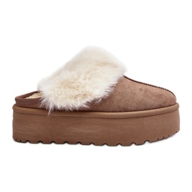 Damen-Schneestiefel mit dicker Sohle Khaki Starlyn beige