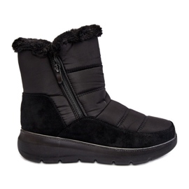 Damen-Schneestiefel mit Fell Schwarz Primose