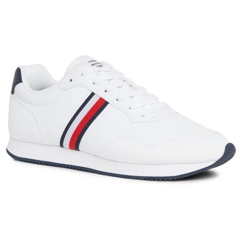 Tommy Hilfiger Core Lo Runner Pu M Schuhe FM0FM048340K9 weiß