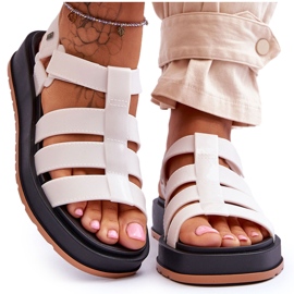 ZAXY Vegane Klettsandalen für Damen JJ285015 Hellbeige