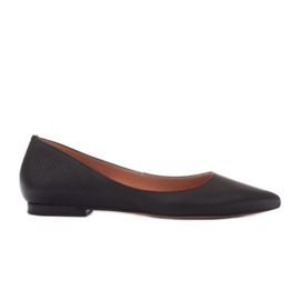 Marco Shoes Dezente Ballerinas aus Leder schwarz