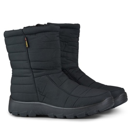 Damen-Schneestiefel, bequeme Winterschuhe mit Reißverschluss schwarz