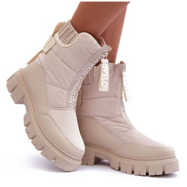 NEWS Hochisolierte Schneestiefel für Damen Beige Freoc