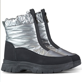Bequeme, isolierte Damen-Schneestiefel schwarz