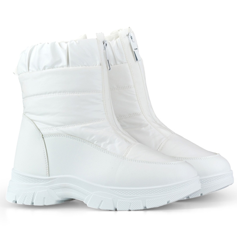 Bequeme, isolierte weiße Schneestiefel für Damen