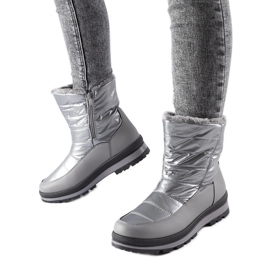 Tylertown silberne, pelzgefütterte Schneestiefel