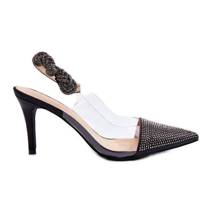 D&amp;A MR1966-11 Verzierte High Heels, Schwarz