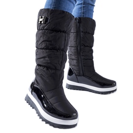Schwarze isolierte hohe Schneestiefel von Canneto