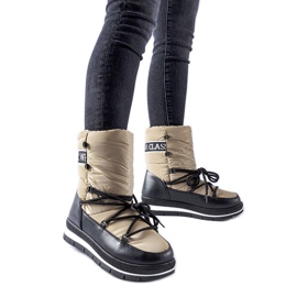 Dunkelbeige Vineyard-Plateau-Schneestiefel