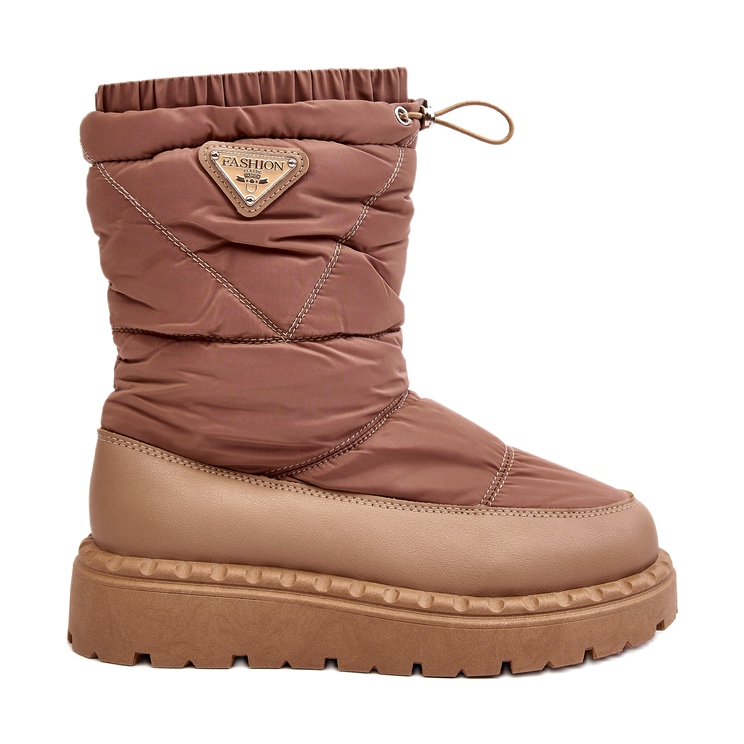 Seastar Beige Damen-Schneestiefel mit dicker Sohle