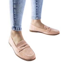 Rosafarbene Medford-Mokassins aus Öko-Wildleder