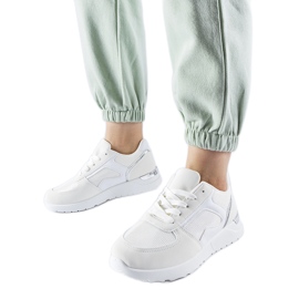 Weiße Sneaker aus Gallo-Kombinationsmaterialien