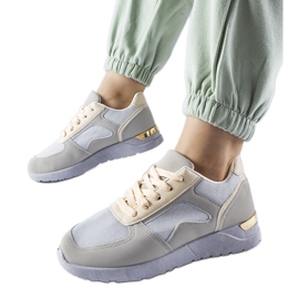 Graue Sneakers aus Gallo-kombinierten Materialien