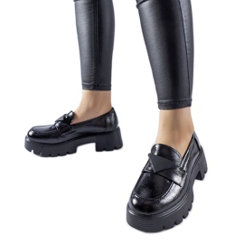 Schwarze Eligio-Loafer aus Lack