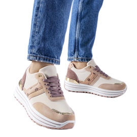 Plateauschuhe von Provinciale in Rosa und Beige