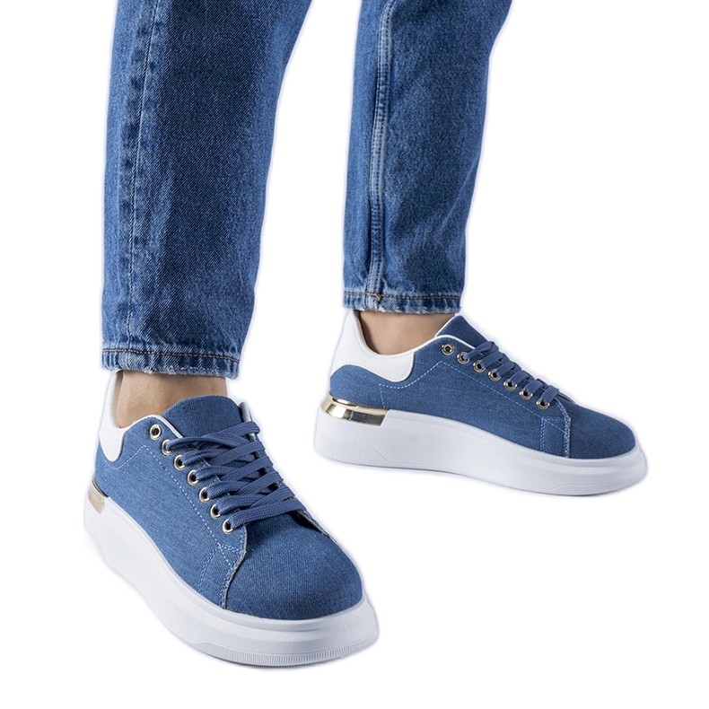Blaue Scuderlando-Plateau-Sneaker