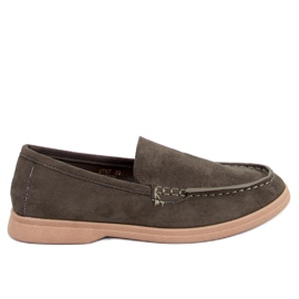 Weiche Damenmokassins von Justt Green grün