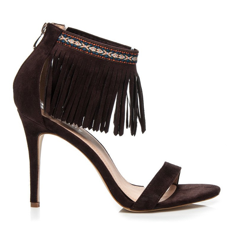 Wilady Braune Boho-Sandalen