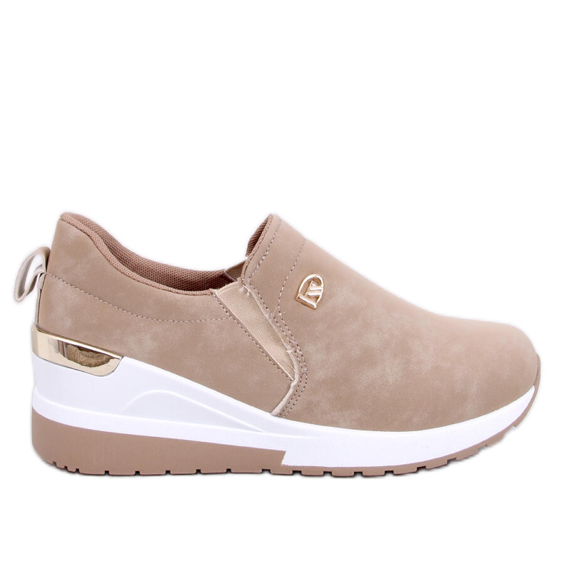 Hense Khaki-Keilschuhe beige