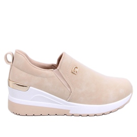 Hense Aprikosenkeilschuhe beige