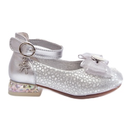 Kinder-Ballerinas mit silberner Schleife Nanthea silber-