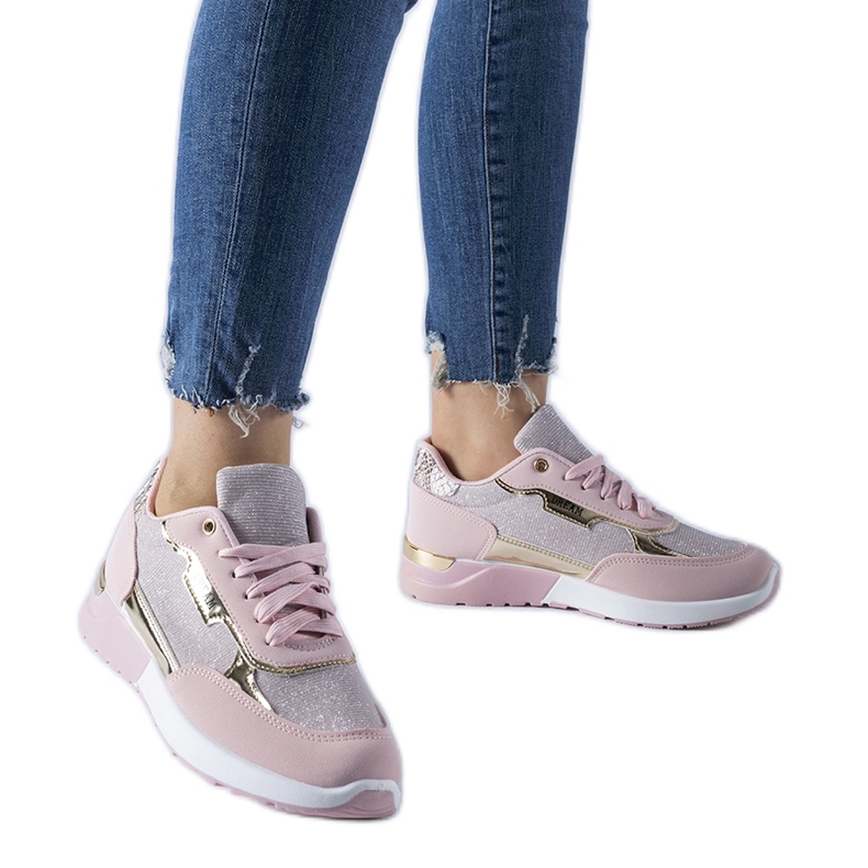 Rosa glitzernde Roganzuolo-Sneaker