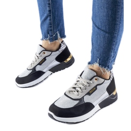 Schwarz-silberne Glitzer-Sneaker von Roganzuolo