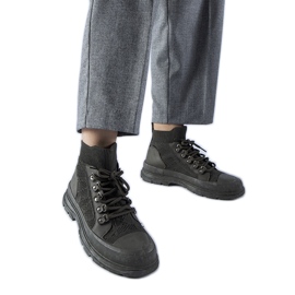 Grüne High-Top-Sneaker aus Stoff von Casalma