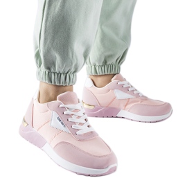 Rosa Stoff-Sneaker von Geraldino