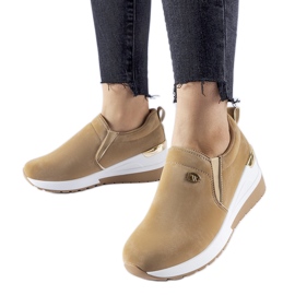 Dunkelbeige Vitale Keilsneaker