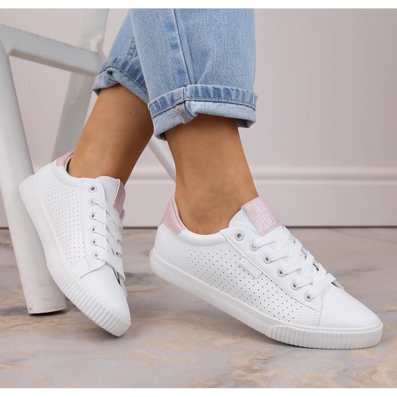 Low-Top-Sneaker aus Öko-Leder, weiß Big Star HH274073