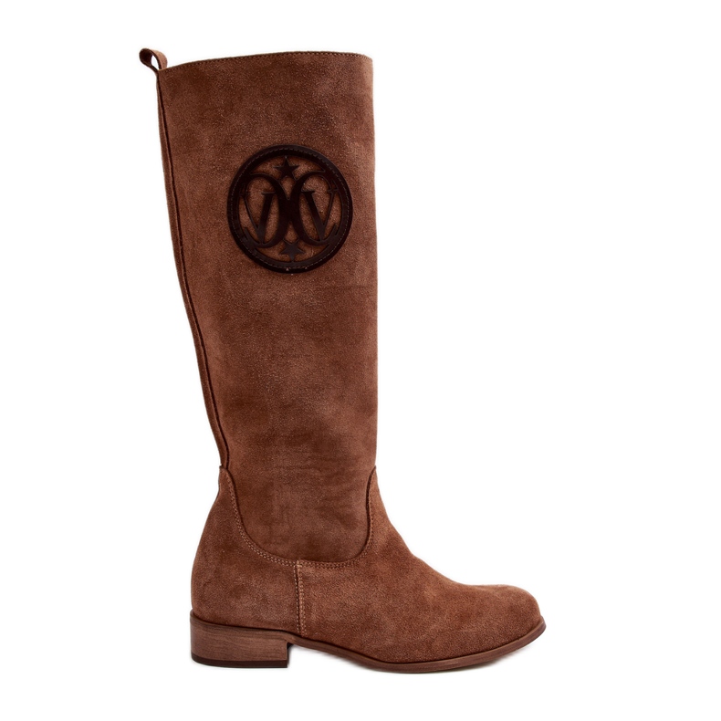 Zazoo 3367 Overknee-Stiefel aus Wildleder für Damen, Braun