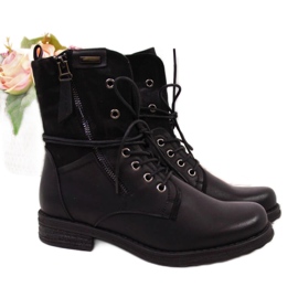 Jezzi W JEZ254A Schnür- und Reißverschlusstasche, schwarz