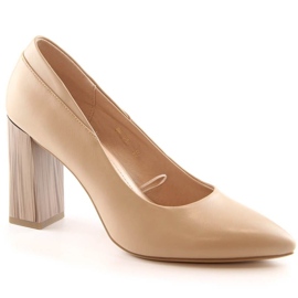 Sergio Leone W SK404A beige Pumps mit hohen Absätzen