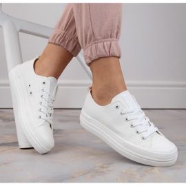 Weiße Plateau-Sneaker für Damen Big Star LL274968