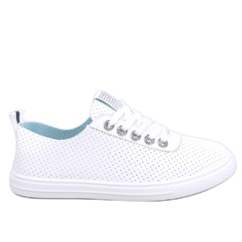 Pluss All White durchbrochene Damen-Sneaker weiß