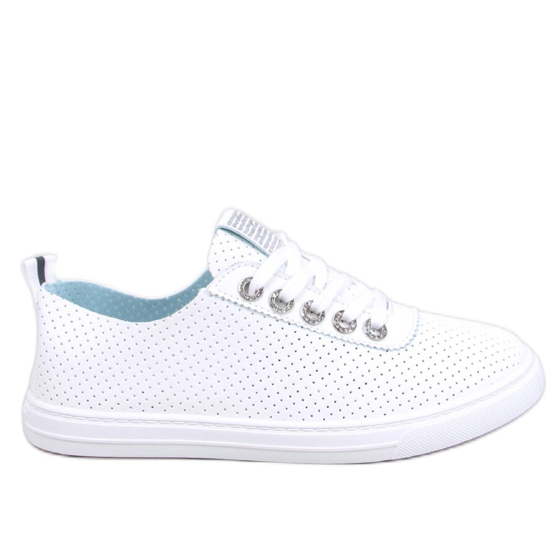 Pluss All White durchbrochene Damen-Sneaker weiß