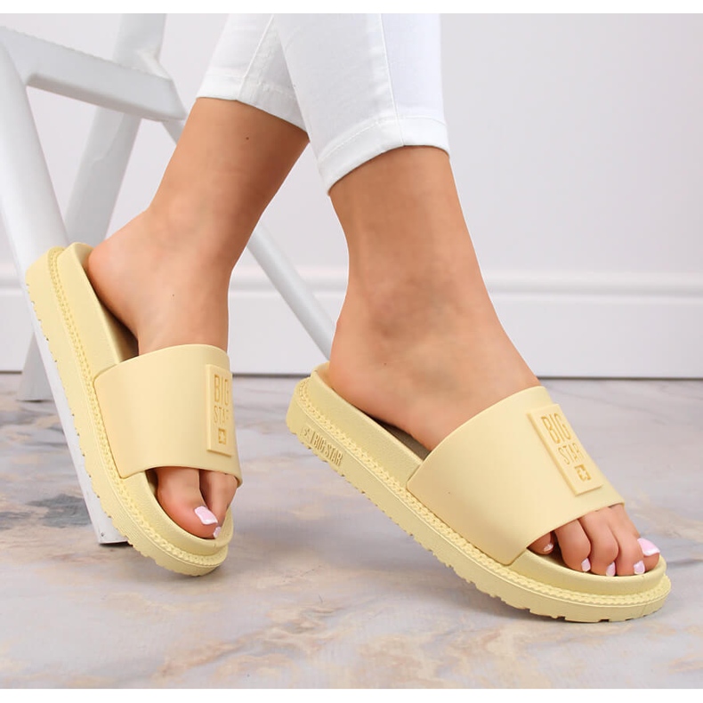 Gelbe Damen-Plateau-Flip-Flops Big Star LL274427