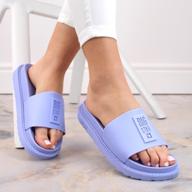 Blaue Plateau-Flip-Flops für Damen Big Star LL274431