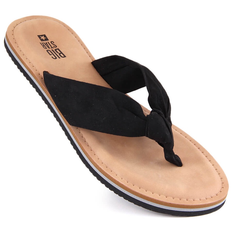 Schwarze Damen-Flip-Flops Big Star LL274625